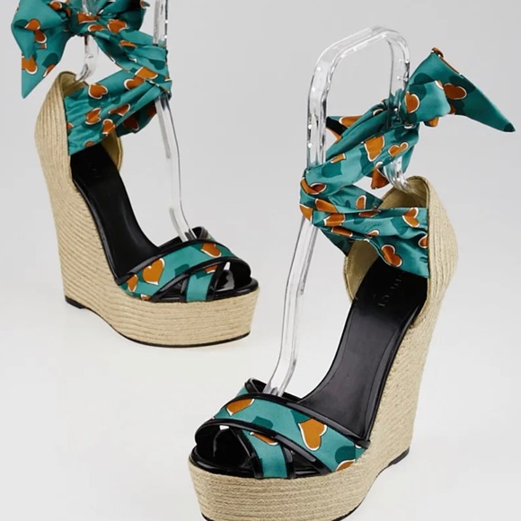 Gucci espradille wedge size 38.5 - Picture 2 of 4